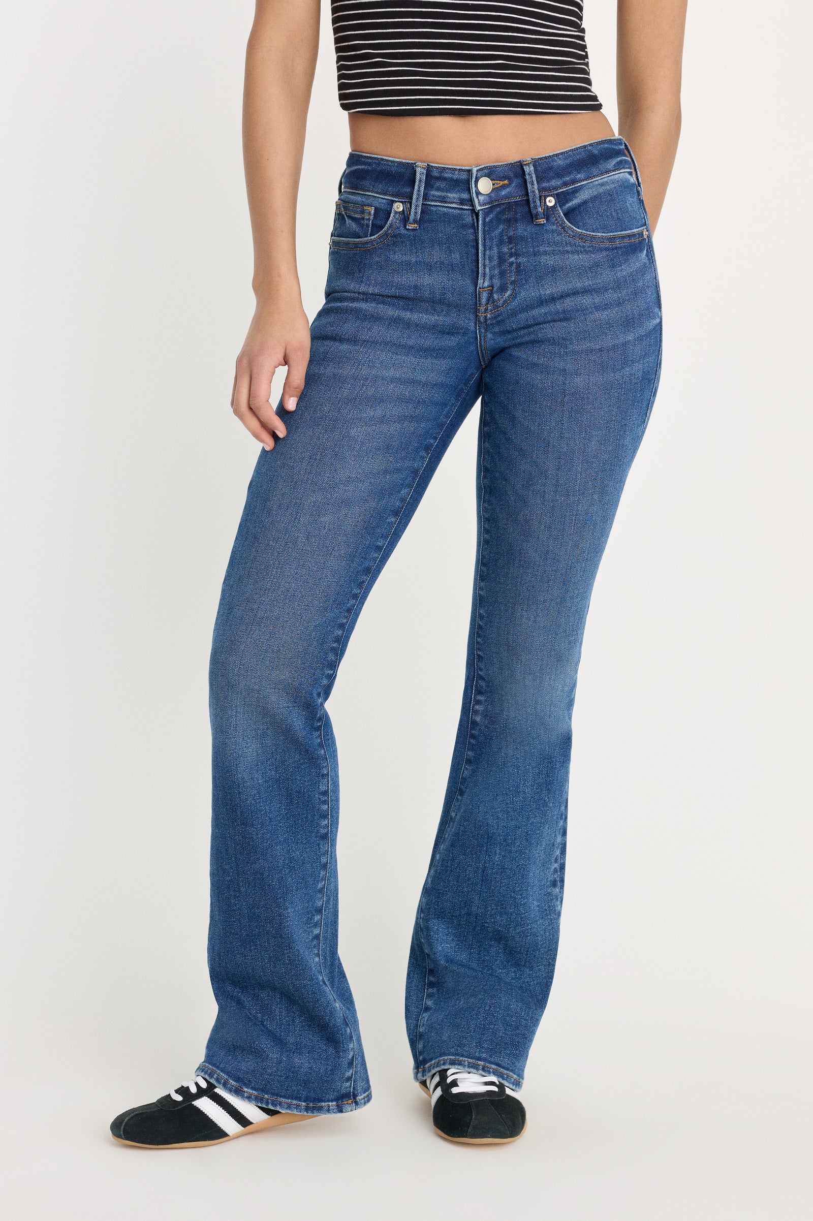 GOOD LOW RISE BOOTCUT JEANS | INDIGO1218