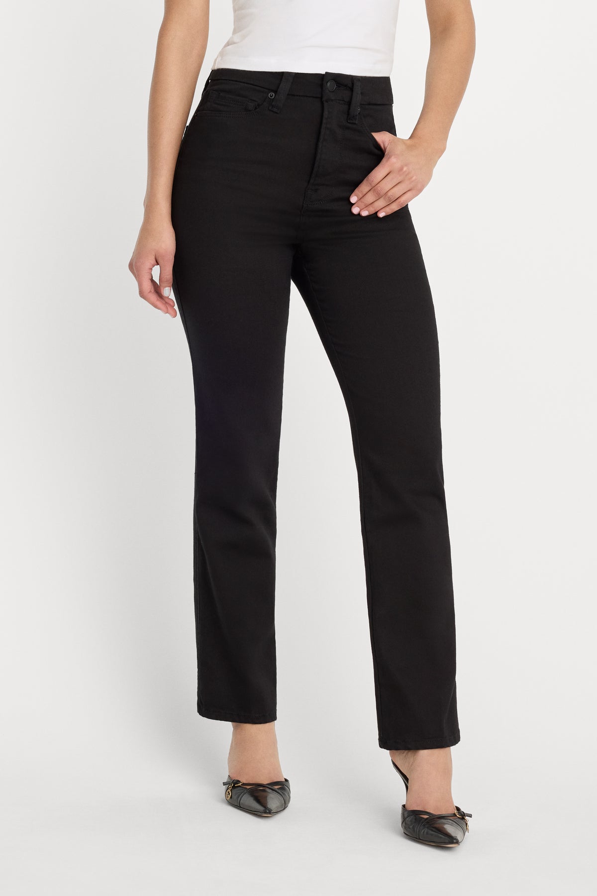 GOOD CURVE STRAIGHT NEVER FADE JEANS | BLACK001