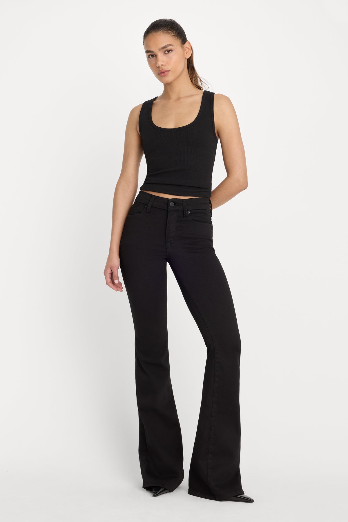 GOOD LEGS FLARE NEVER FADE JEANS | BLACK001