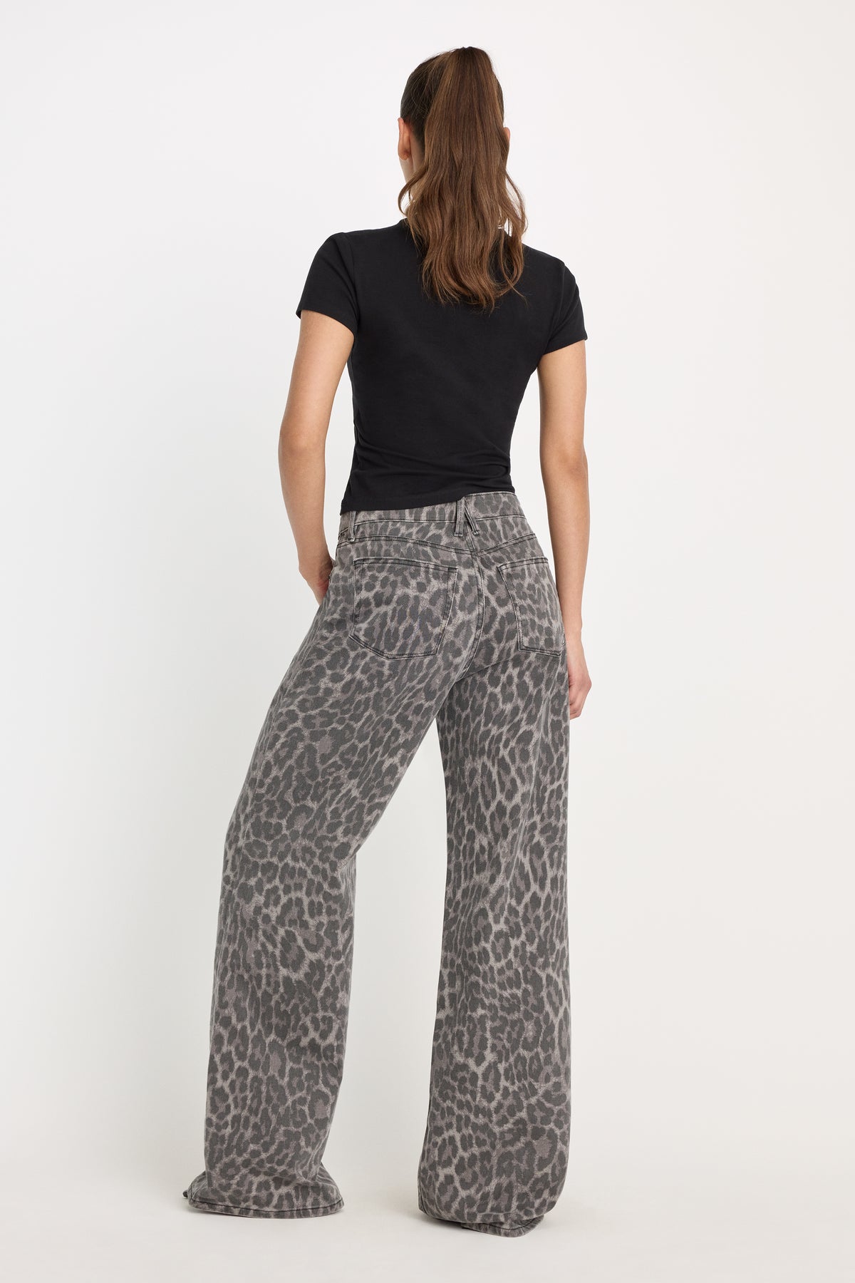 GOOD EASE LEOPARD JEANS | GREY LUCKY LEOPARD