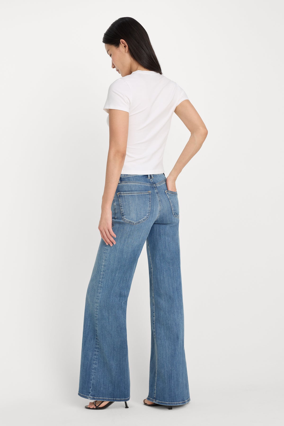 GOOD WAIST PALAZZO JEANS | INDIGO1154
