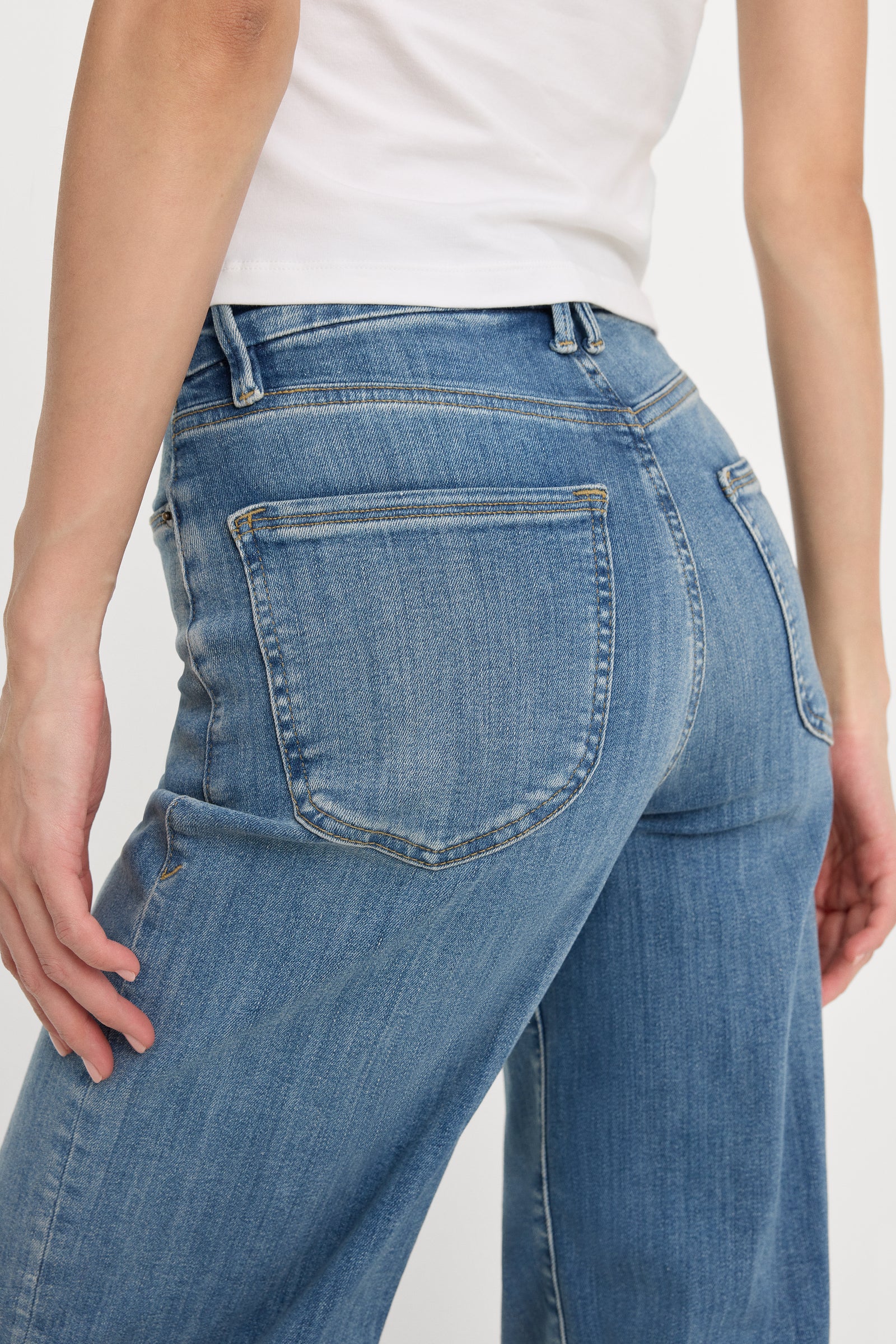 GOOD WAIST PALAZZO JEANS | INDIGO1154