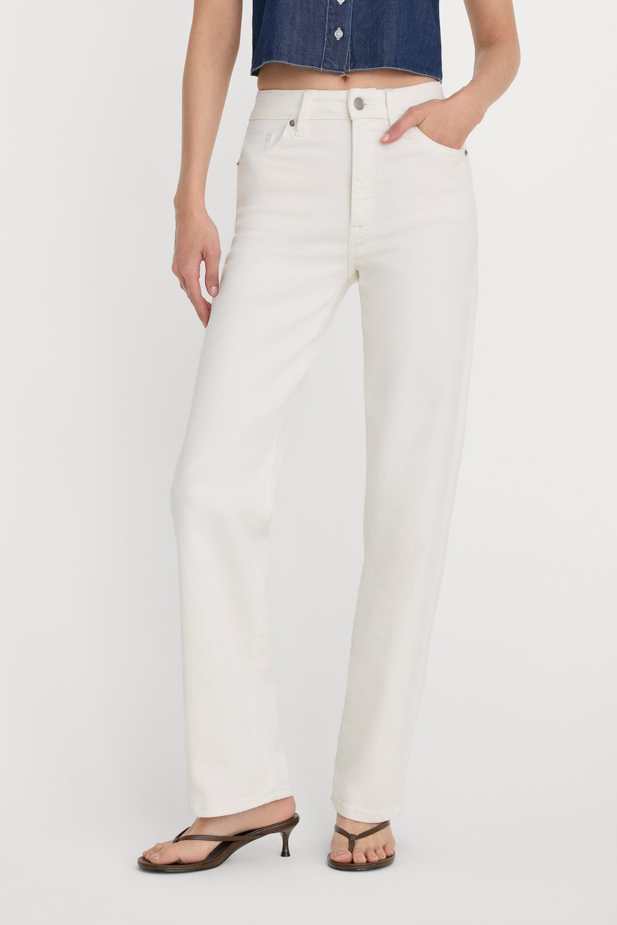 GOOD TRUE STRAIGHT JEANS | WHITE001