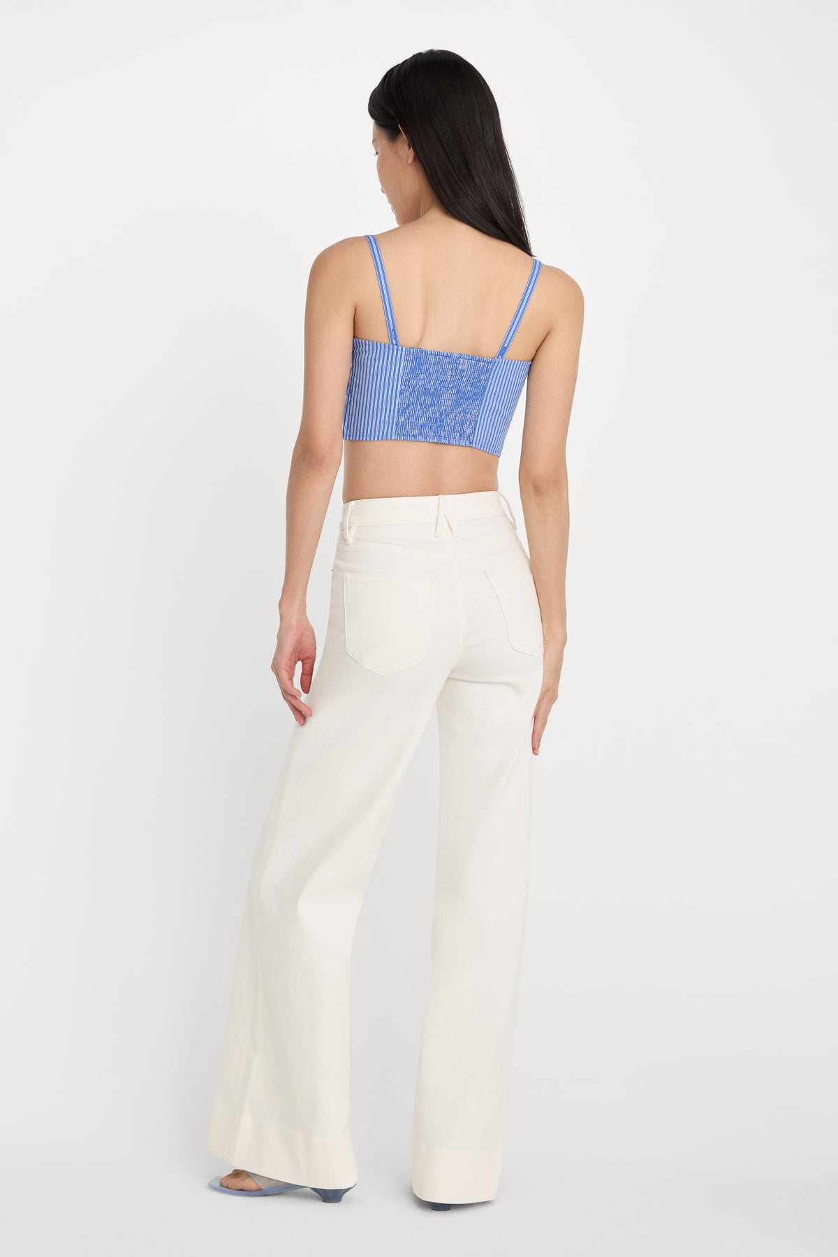 GOOD WAIST PALAZZO JEANS | COTTON WHITE