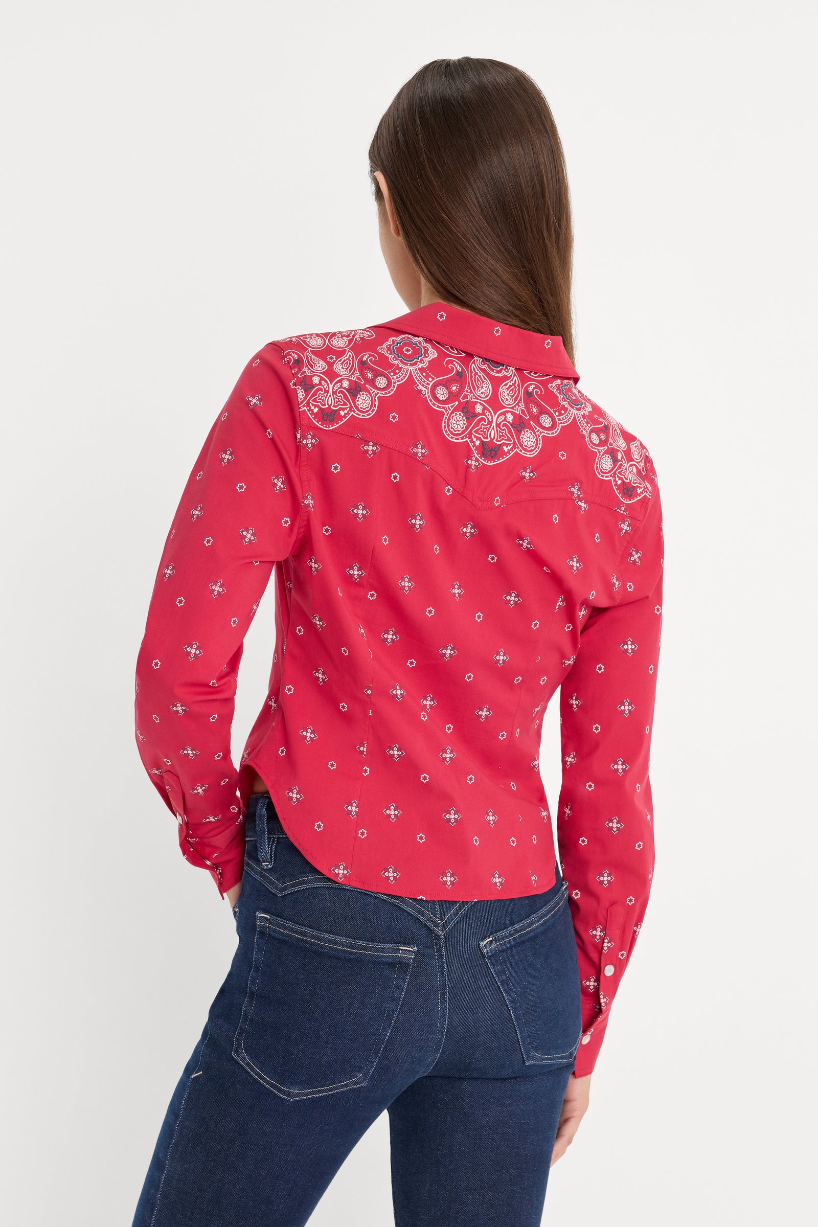 DOLLY TAILORED POPLIN SHIRT | FLARE BANDANA PRINT