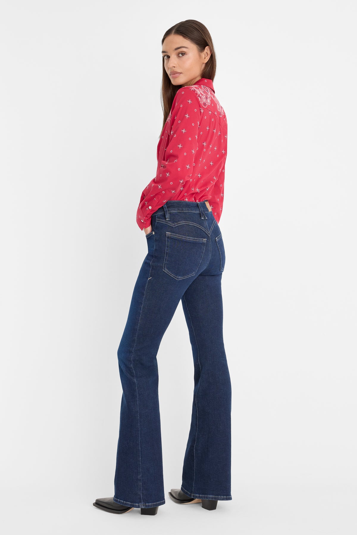 DOLLY JOLEANS GOOD LEGS FLARE JEANS | INDIGO1193