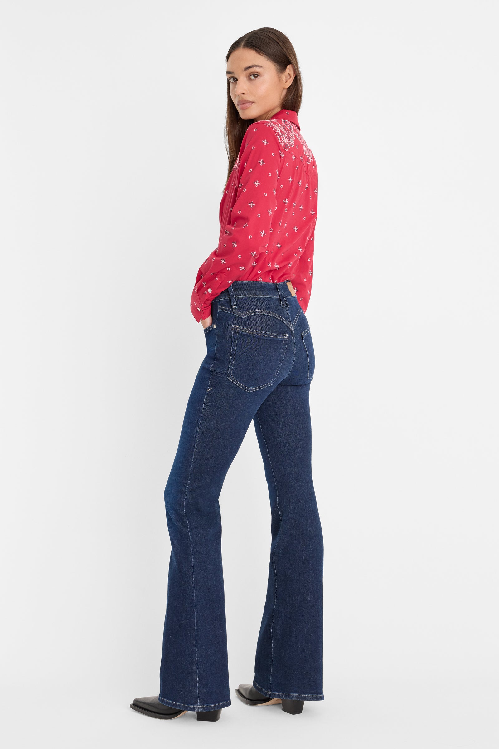 DOLLY JOLEANS GOOD LEGS FLARE JEANS | INDIGO1193