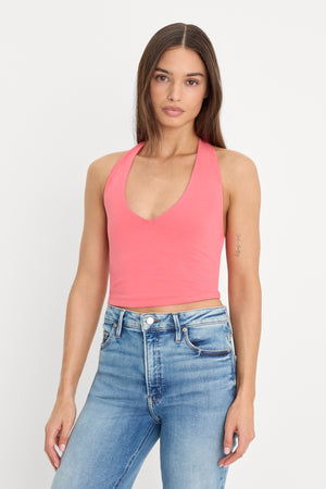 THE HALTER TANK | CORAL BLOSSOM
