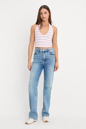 THE HALTER TANK | SKY STRIPE