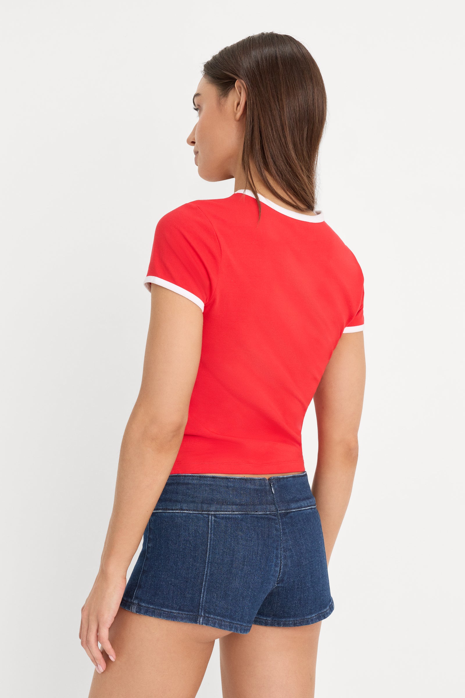 SUPER STRETCH BABY RINGER TEE | FLAMING HOT