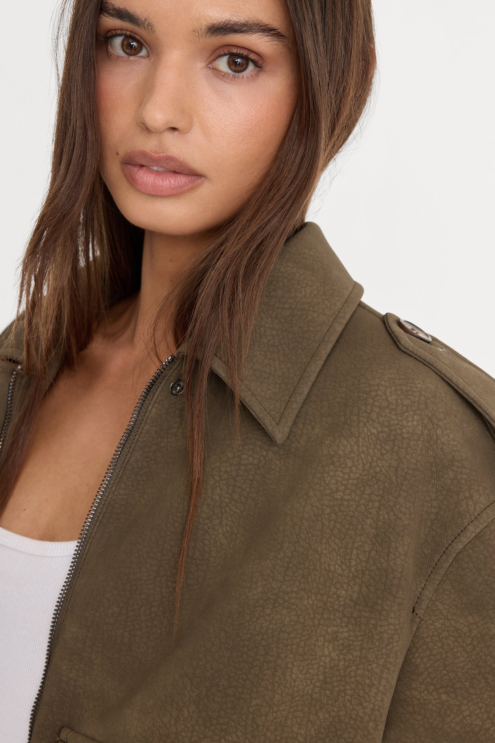 THE BETTER THAN LEATHER BOMBER | STONE