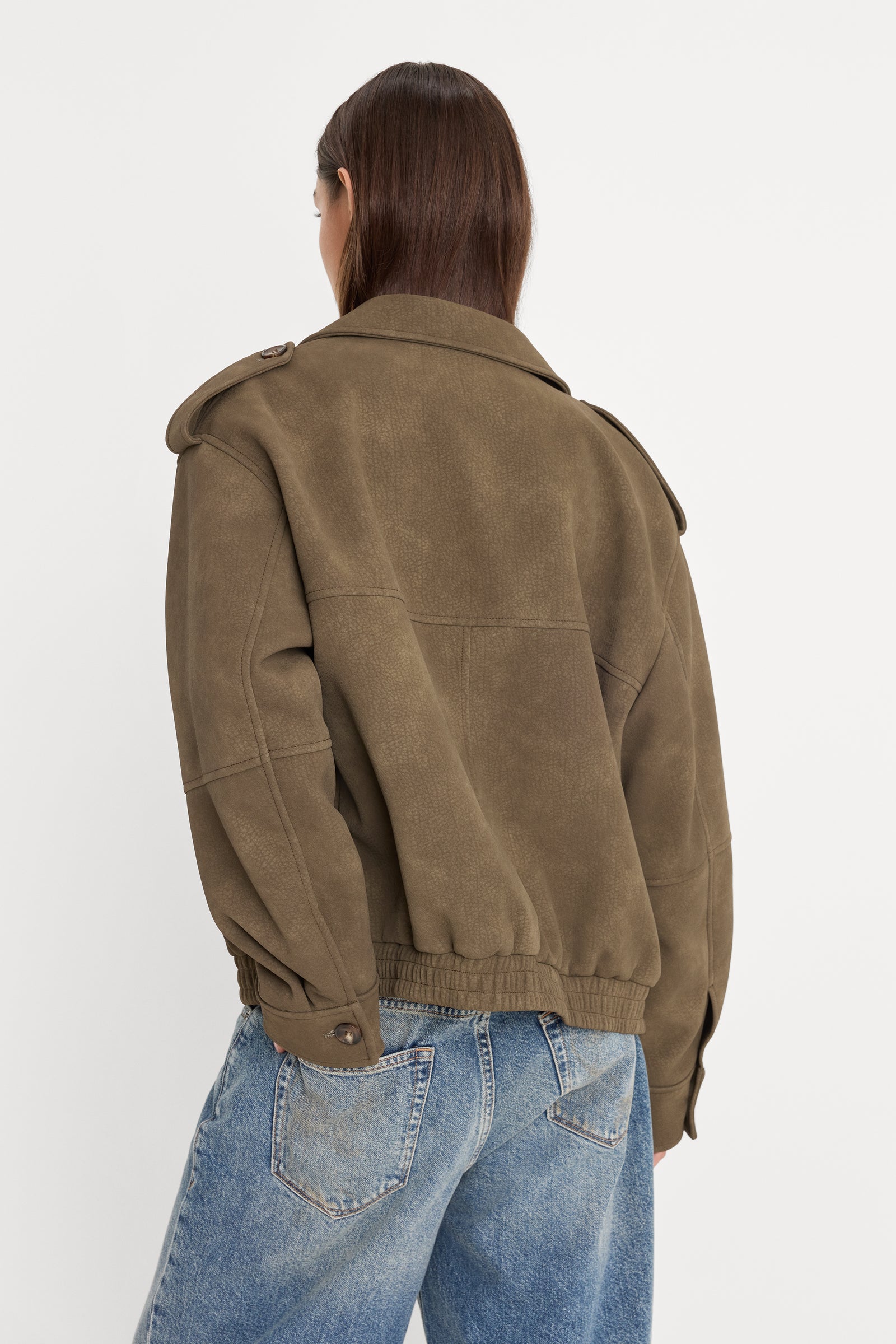 THE BETTER THAN LEATHER BOMBER | STONE