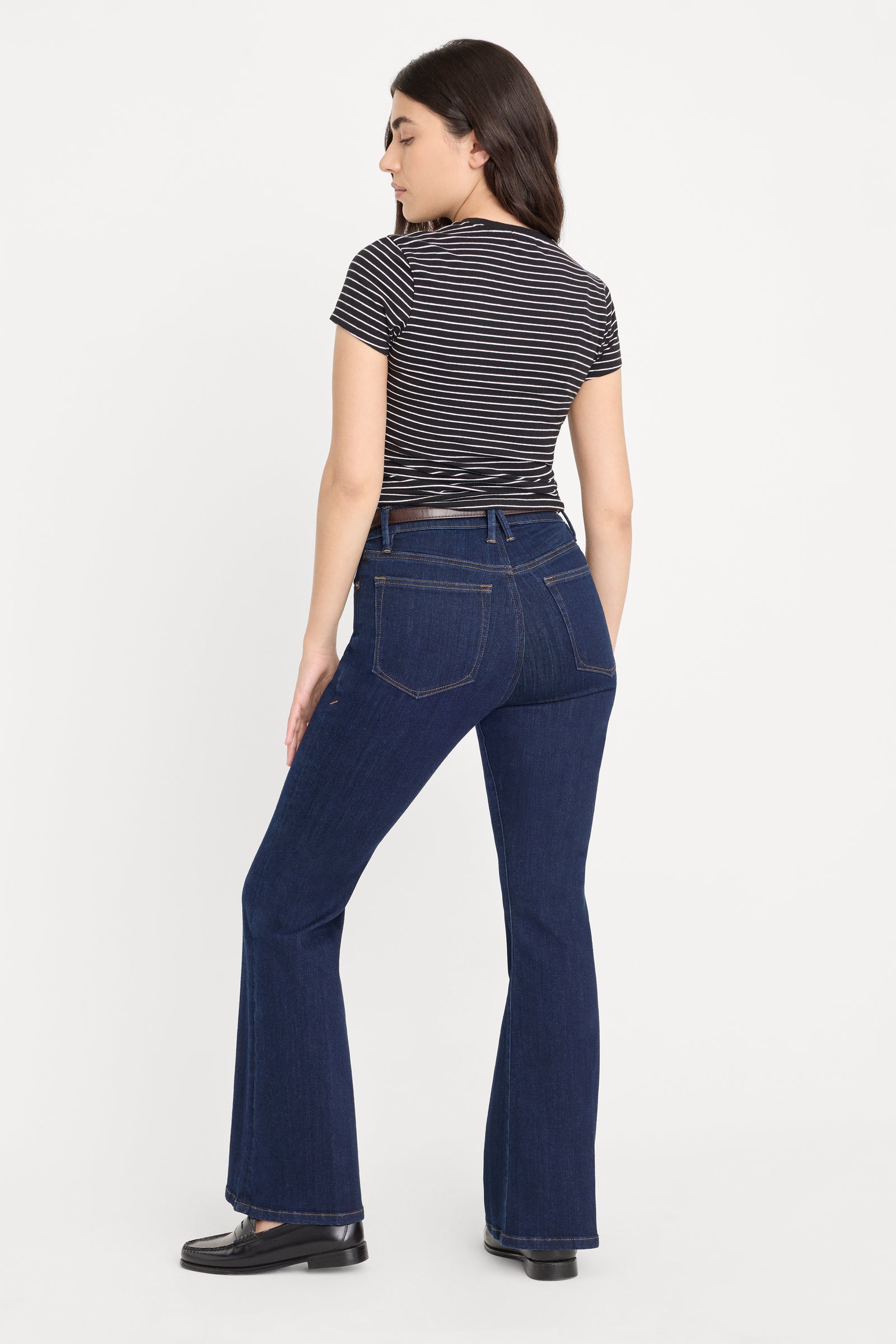 GOOD PETITE FLARE JEANS | INDIGO1153