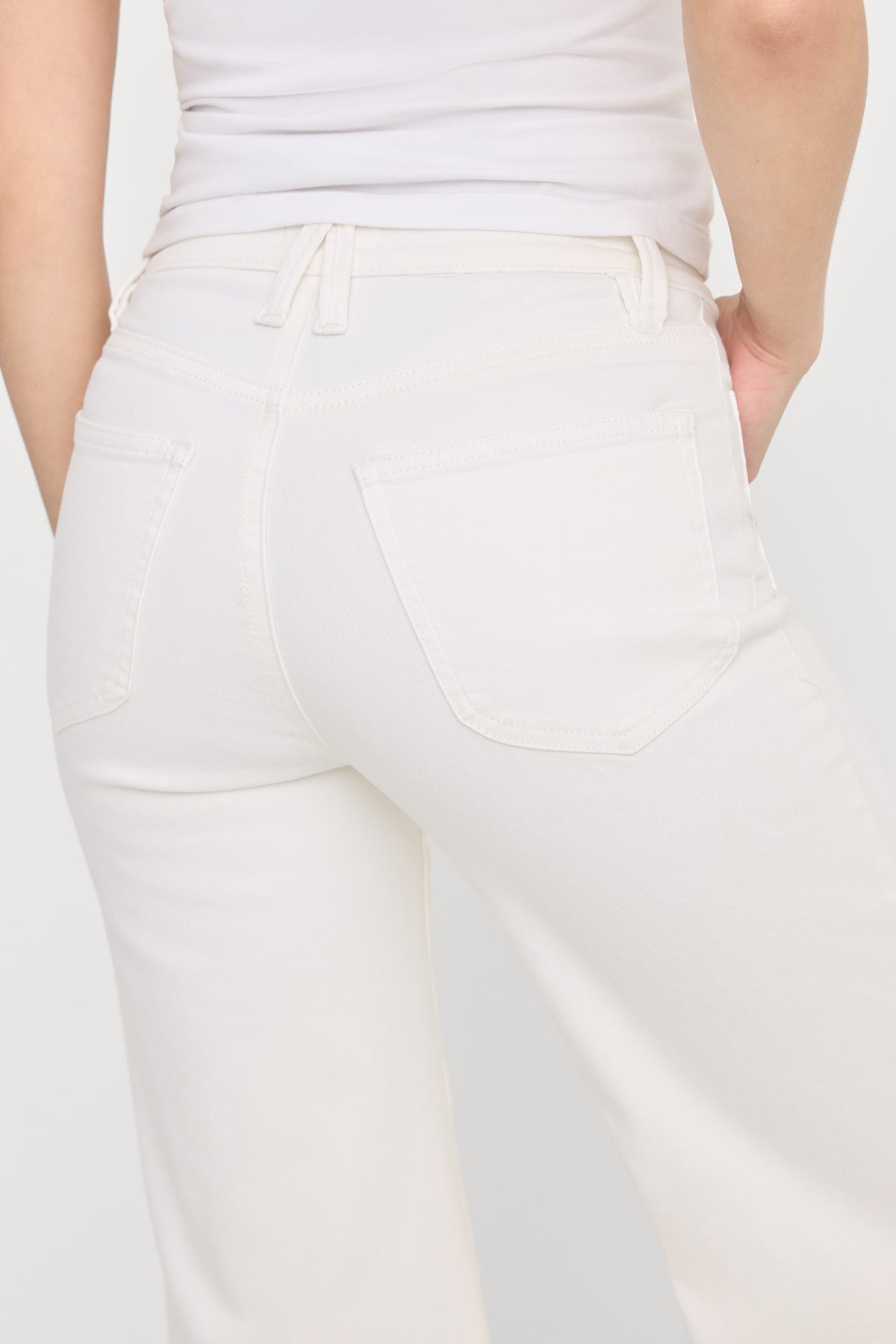 GOOD PETITE PALAZZO JEANS | WHITE001