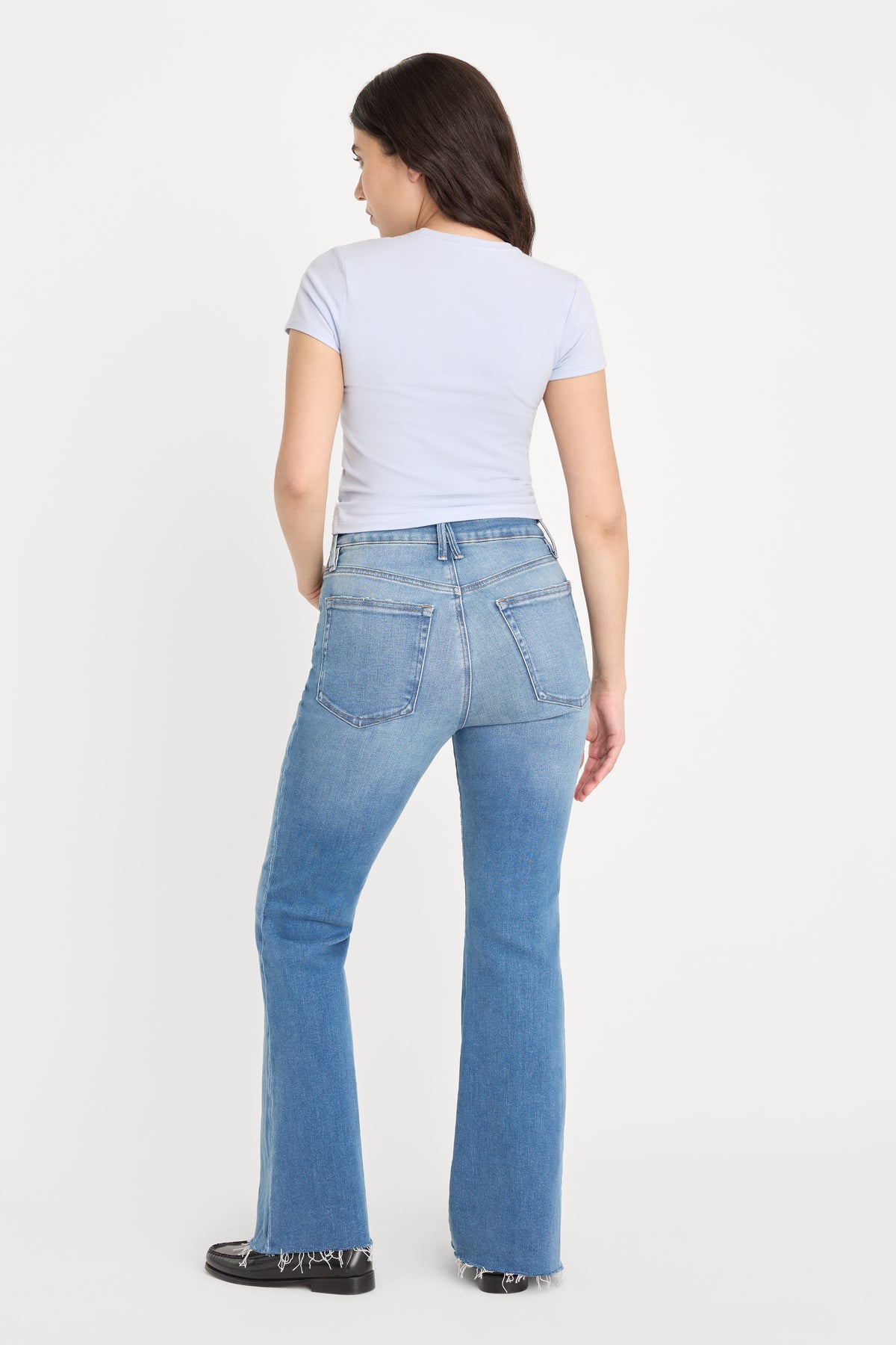 SOFT TECH GOOD PETITE FLARE JEANS | INDIGO1211