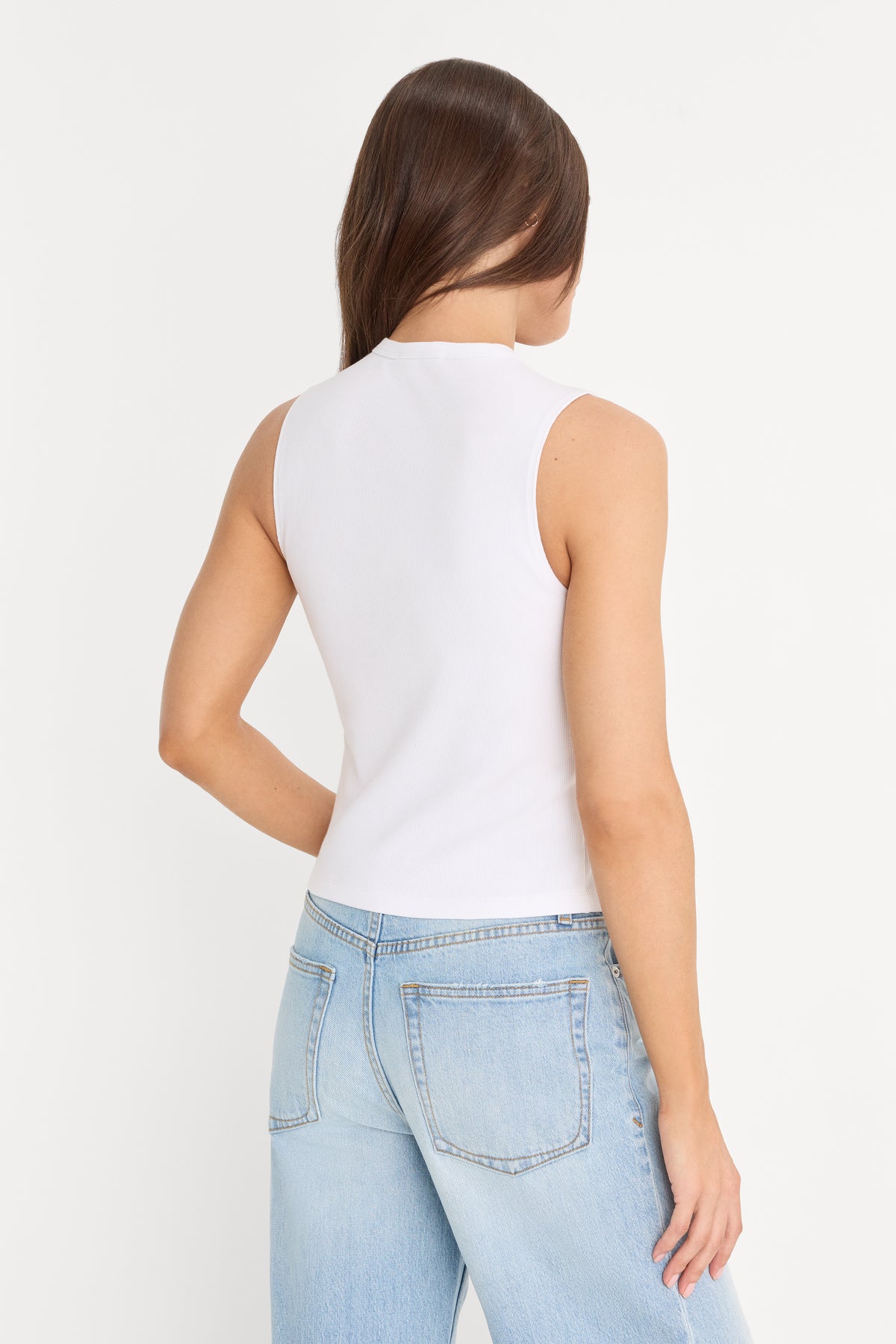 THE RIB SPLAY TOP | WHITE