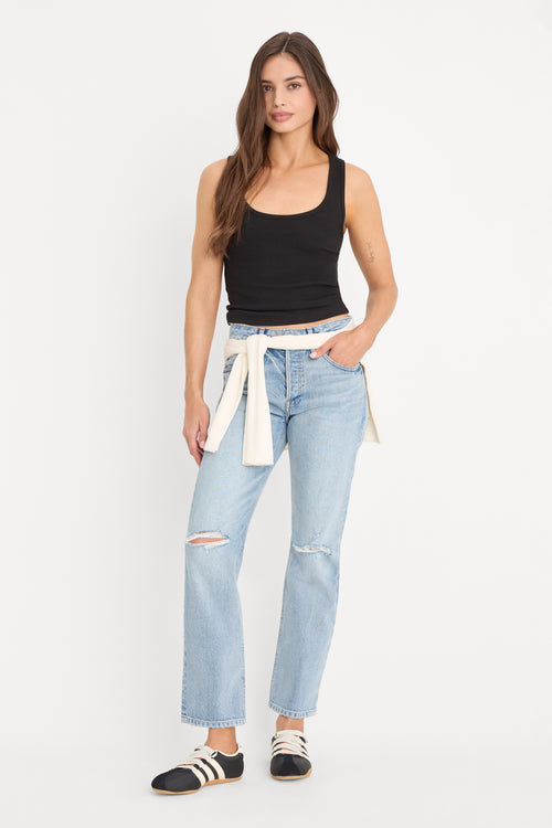 VINTAGE STRAIGHT ANKLE JEANS | INDIGO1252