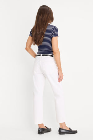 VINTAGE STRAIGHT ANKLE JEANS | WHITE001