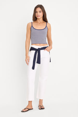 THE KEEPSAKE TANK | NAVY GINGHAM