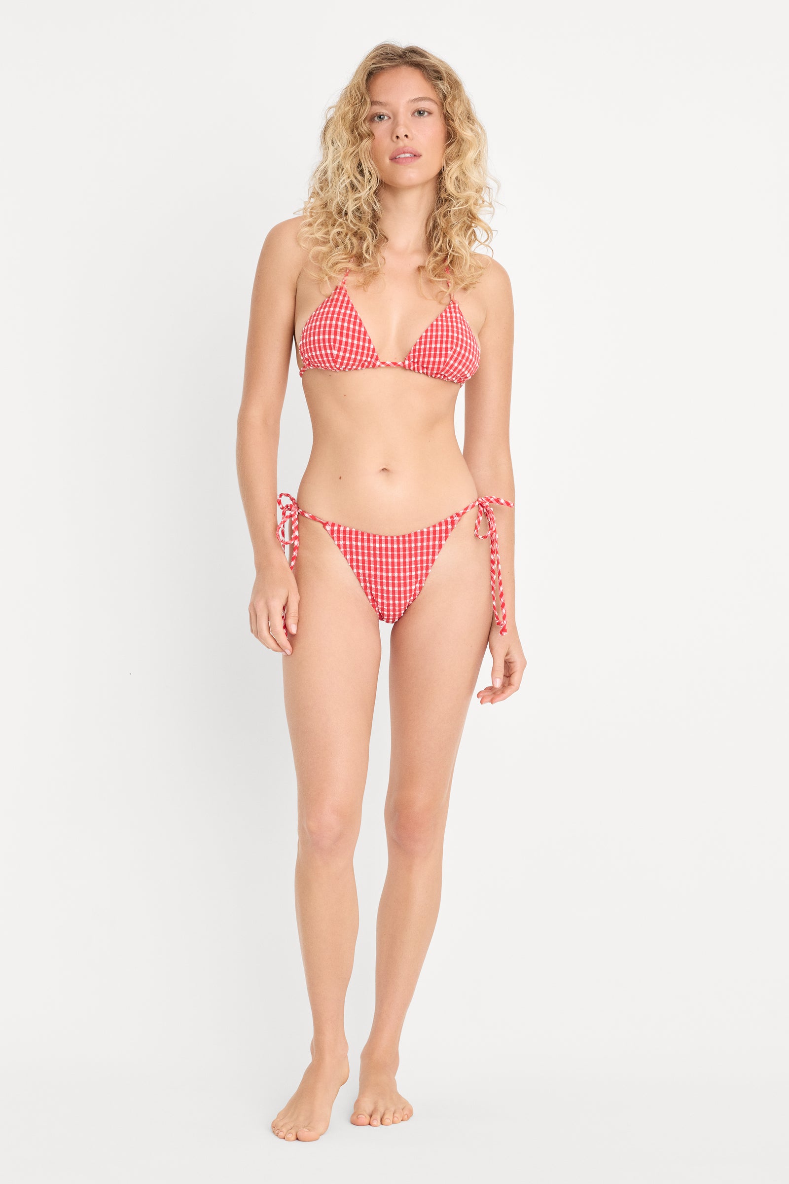 THE STRING BIKINI TOP | POP GINGHAM LARGE