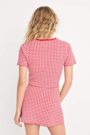 THE KEEPSAKE CARDIGAN | CHERRY GINGHAM