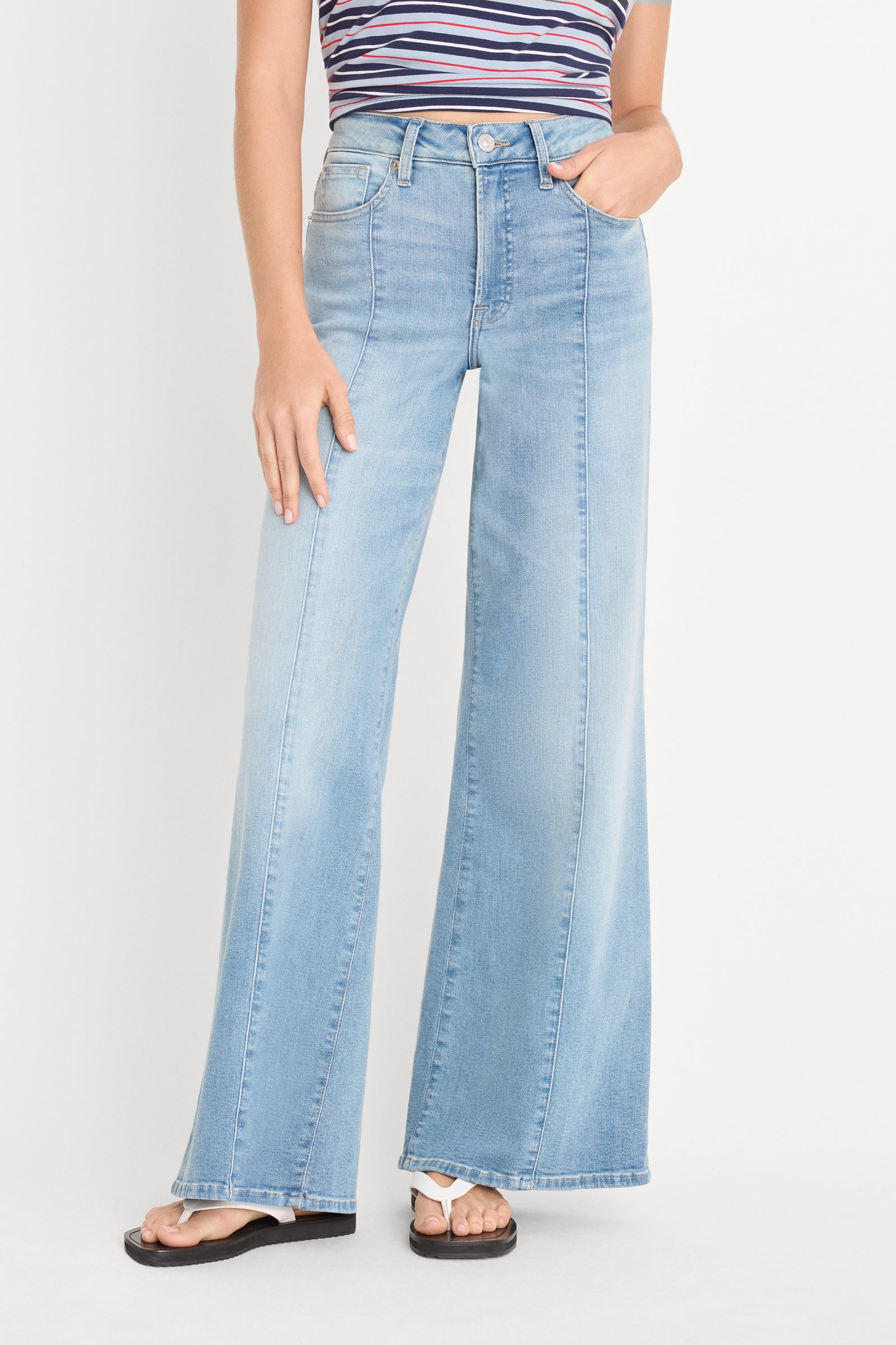 GOOD WAIST PALAZZO ANKLE JEANS | INDIGO1247
