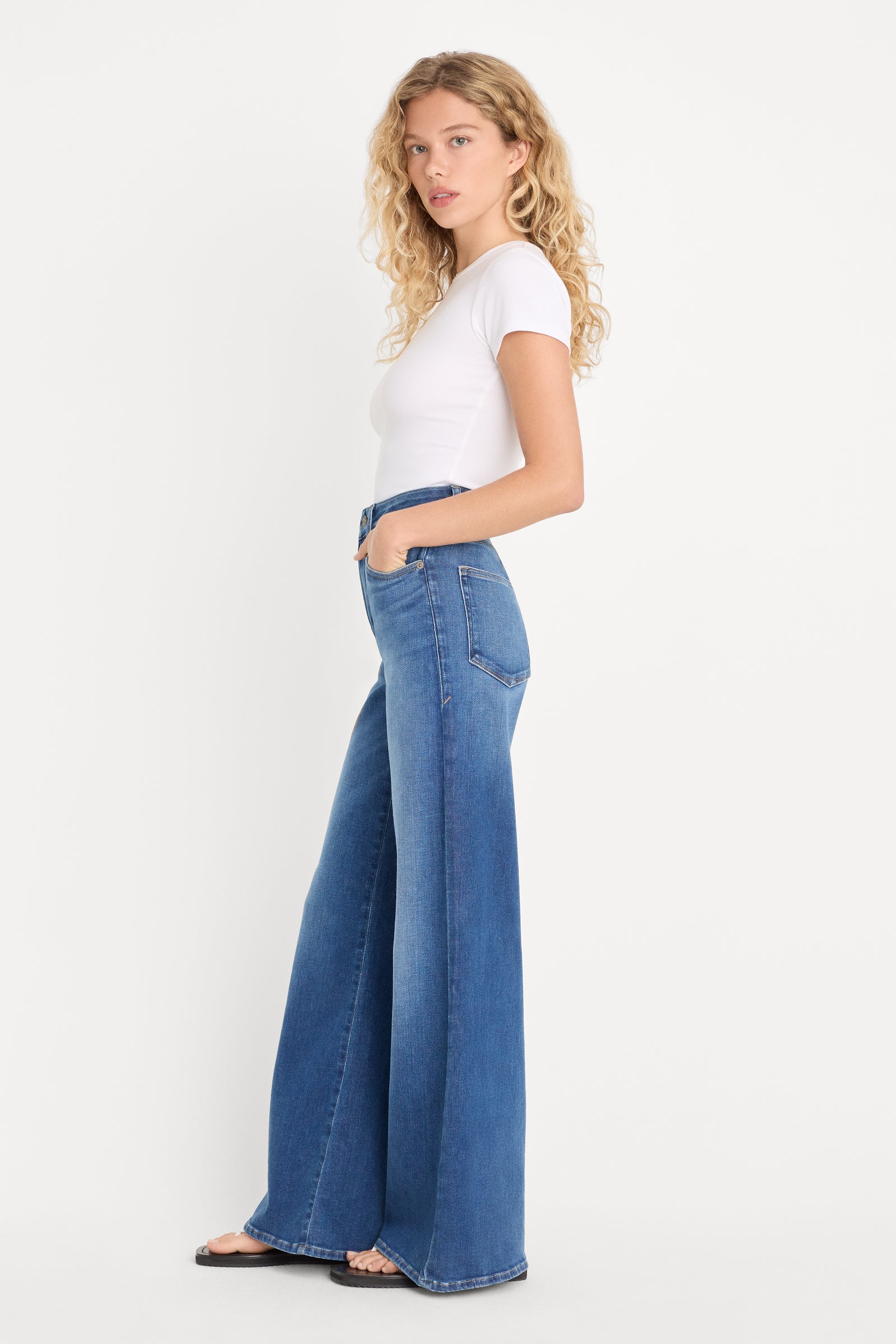 SOFT TECH GOOD PETITE PALAZZO JEANS | INDIGO1233