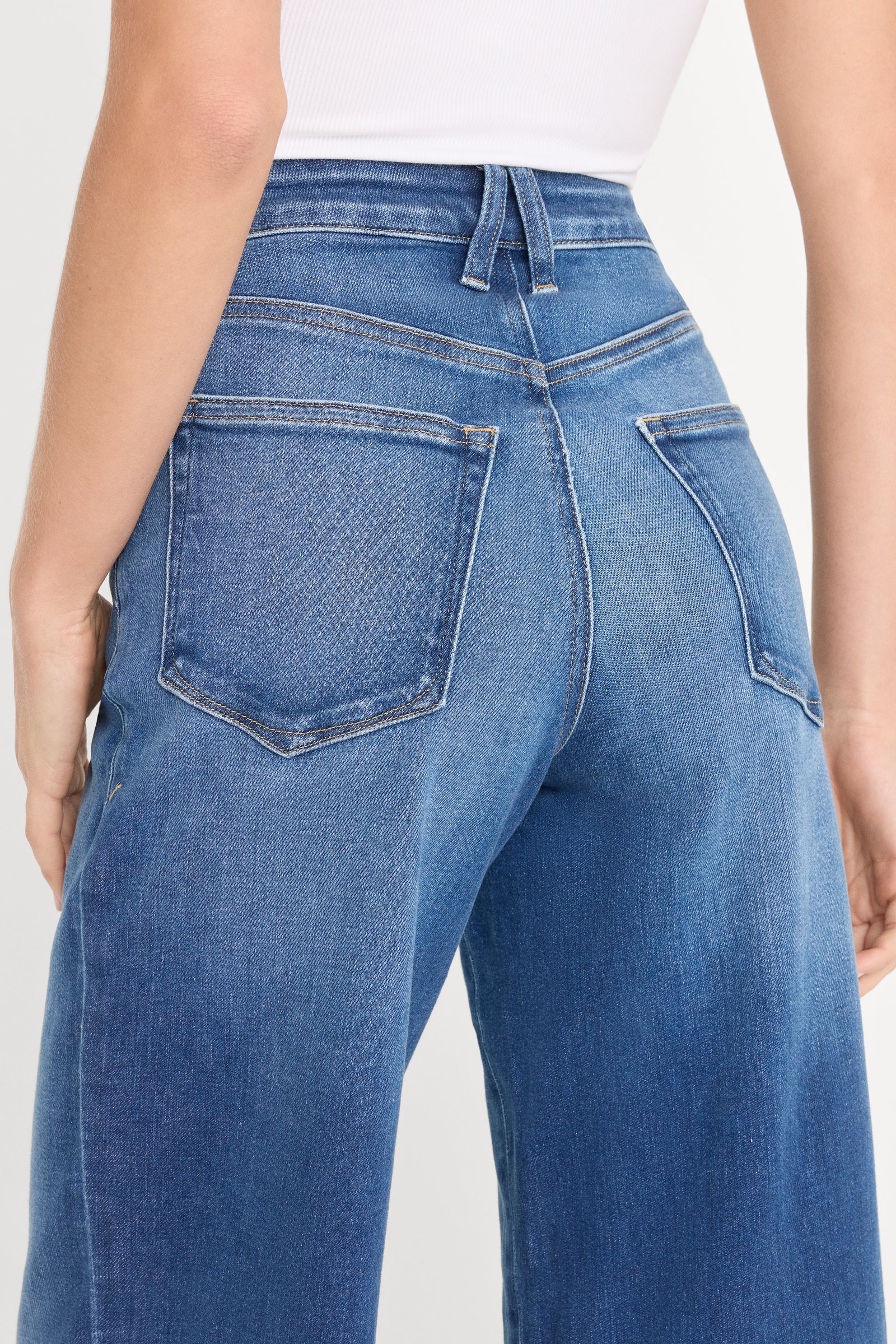 SOFT TECH GOOD WAIST PALAZZO JEANS | INDIGO1233