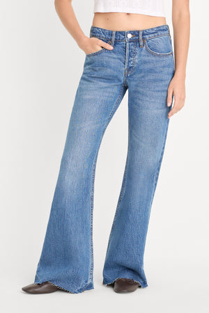 VINTAGE LOW RELAXED FLARE JEANS | INDIGO1287