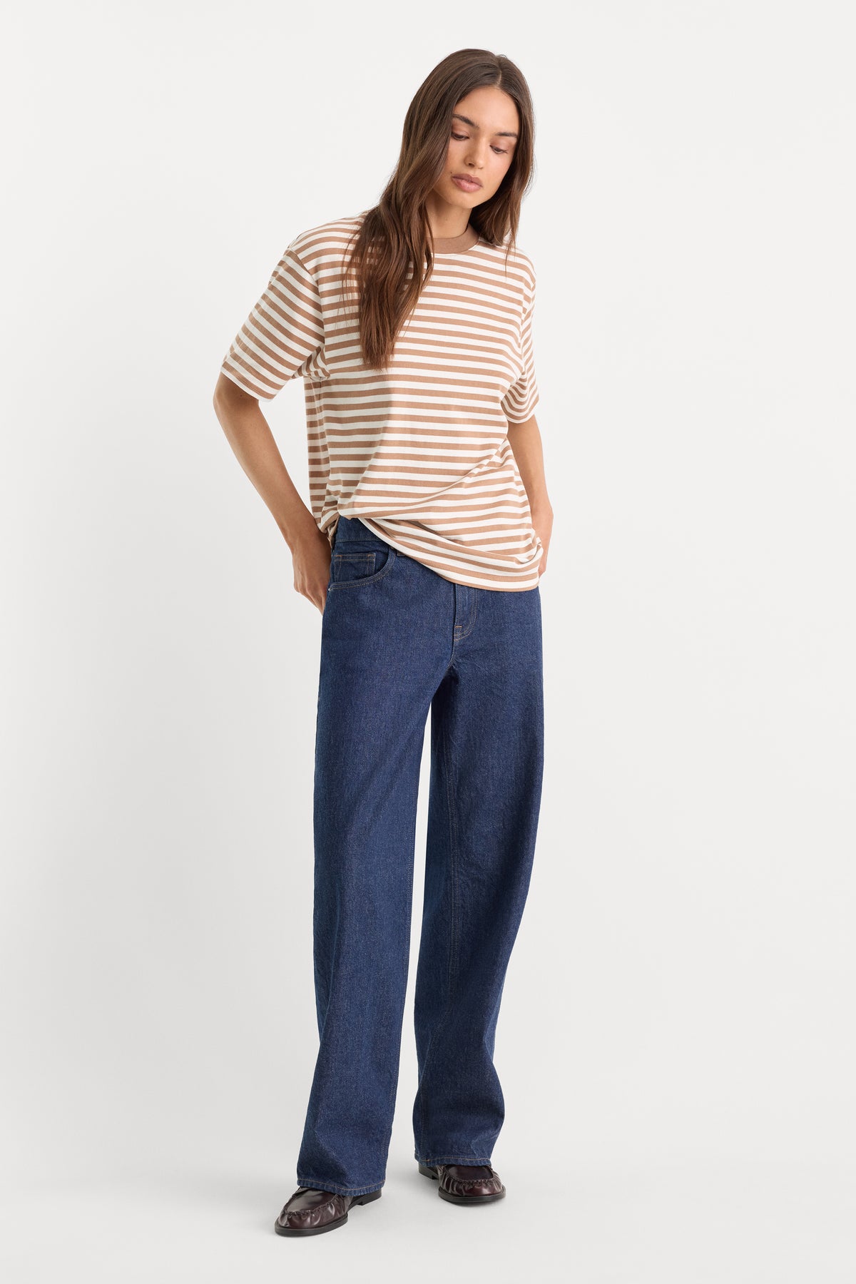 THE OVERSIZED TEE | CLEAN STRIPE HEARTH