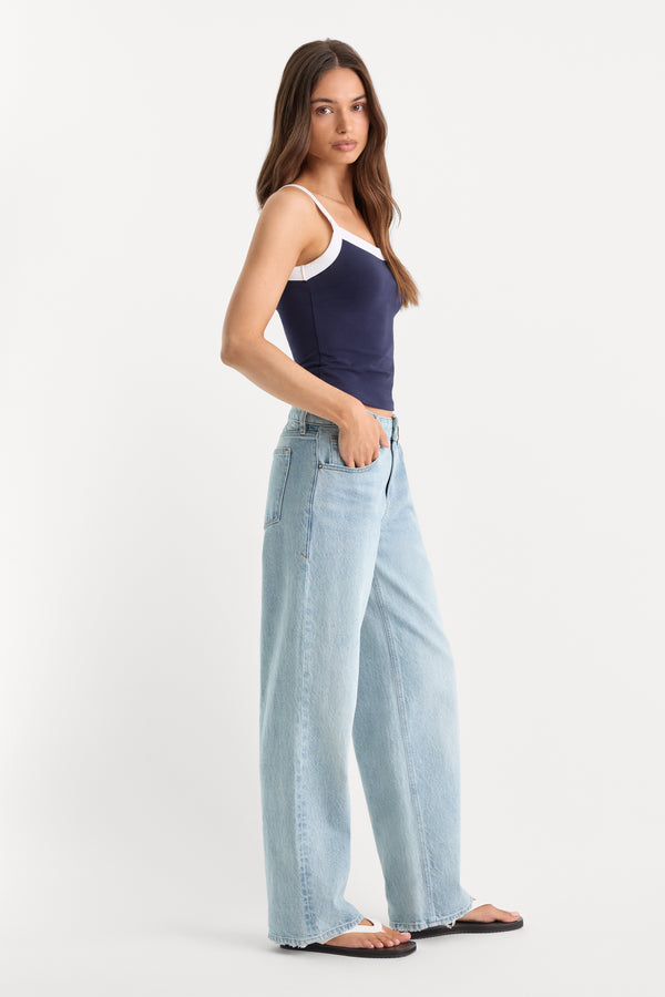 LOW RELAXED STRAIGHT JEANS | INDIGO1220