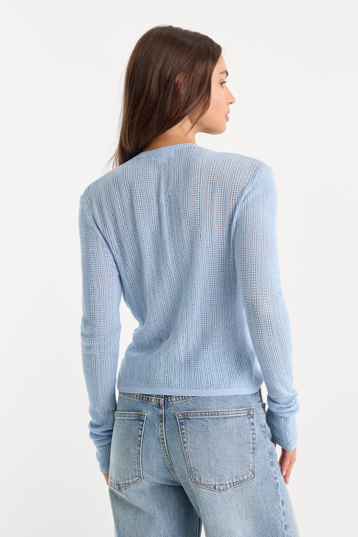 THE OPEN KNIT CARDIGAN | MORNING SKY