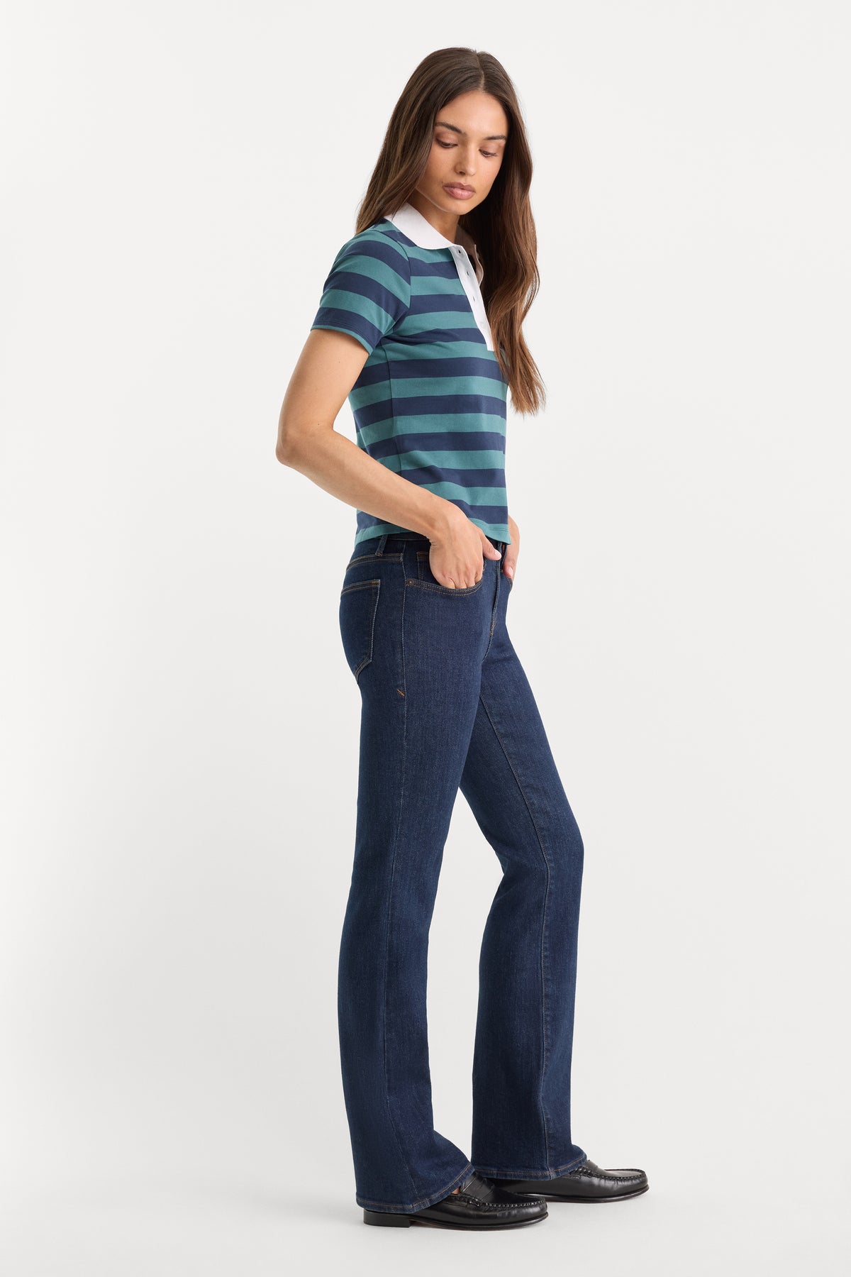 GOOD LOW RISE BOOTCUT JEANS | INDIGO1231
