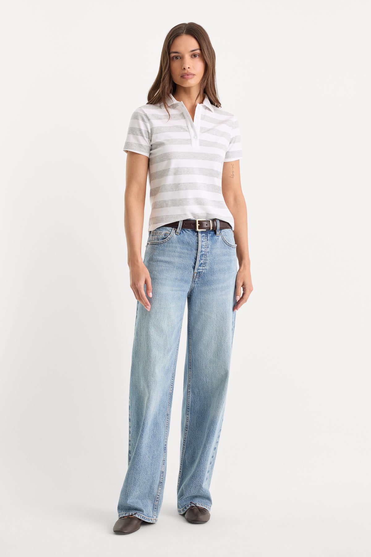 THE EASY POLO | SUMMER STRIPE GREY
