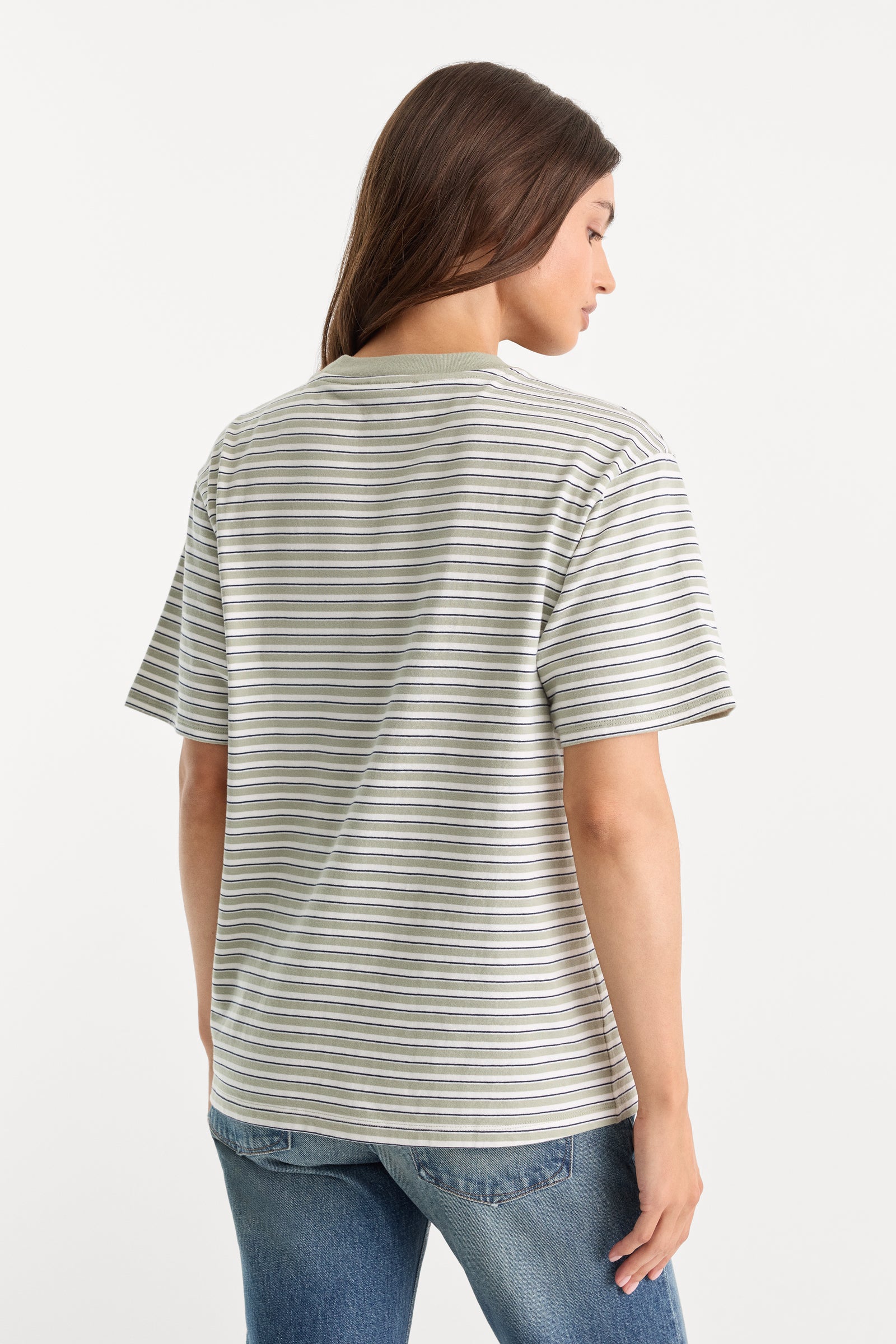 THE OVERSIZED TEE | CLASSIC STRIPE MOSSWELL