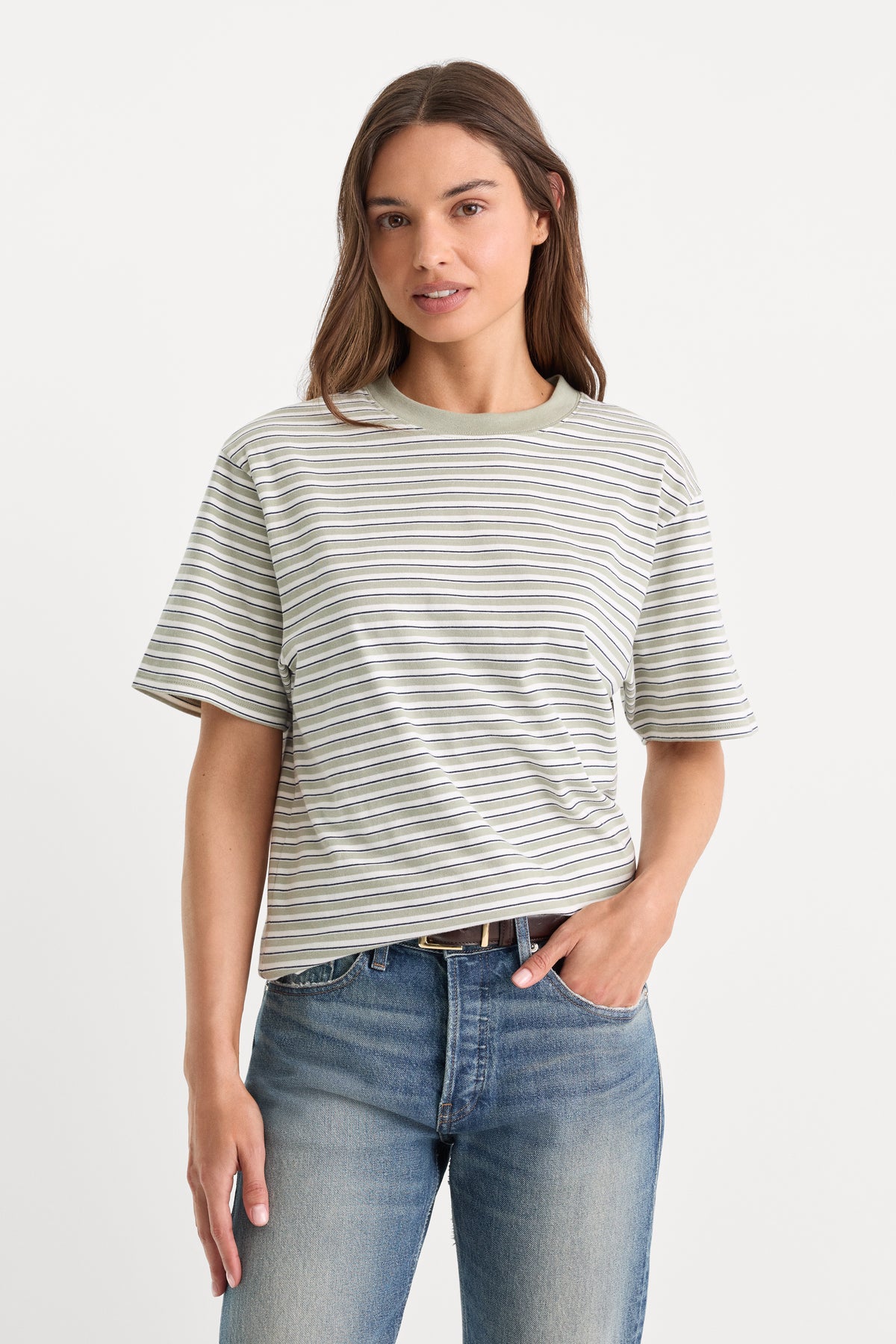 THE OVERSIZED TEE | CLASSIC STRIPE MOSSWELL