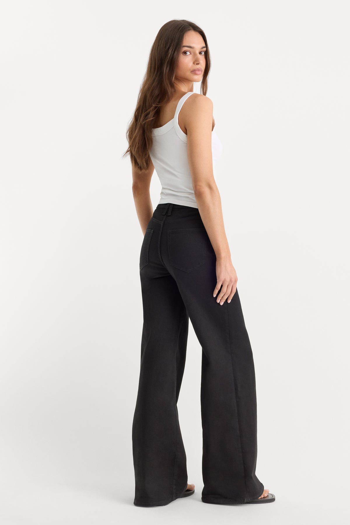 GOOD WAIST PALAZZO NEVER FADE JEANS | BLACK
