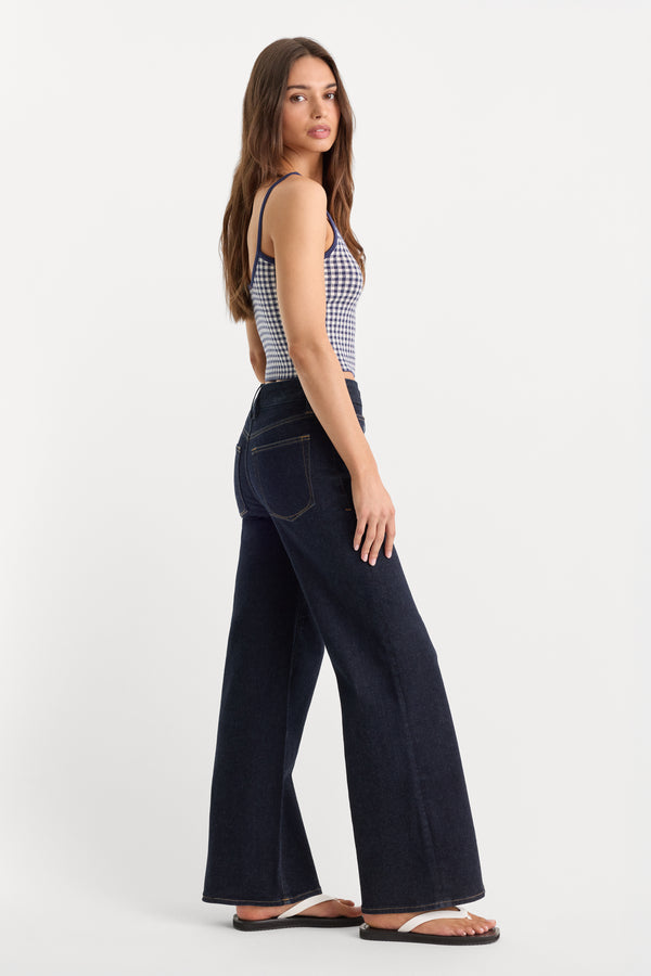 ALWAYS FITS SLIM PETITE PALAZZO JEANS | RINSE