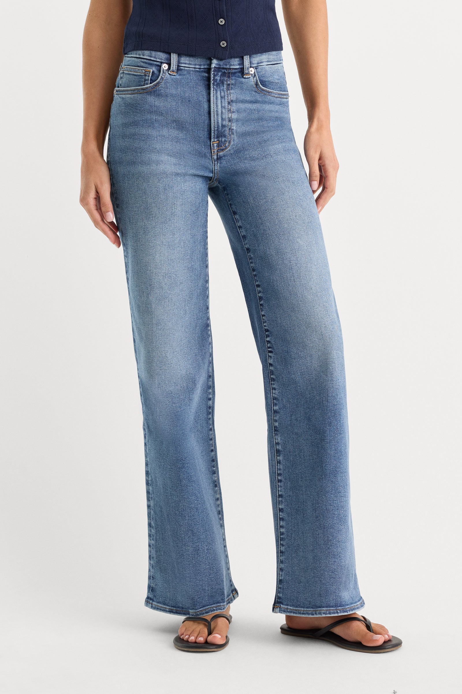 ALWAYS FITS SLIM PALAZZO JEANS | TAWNY
