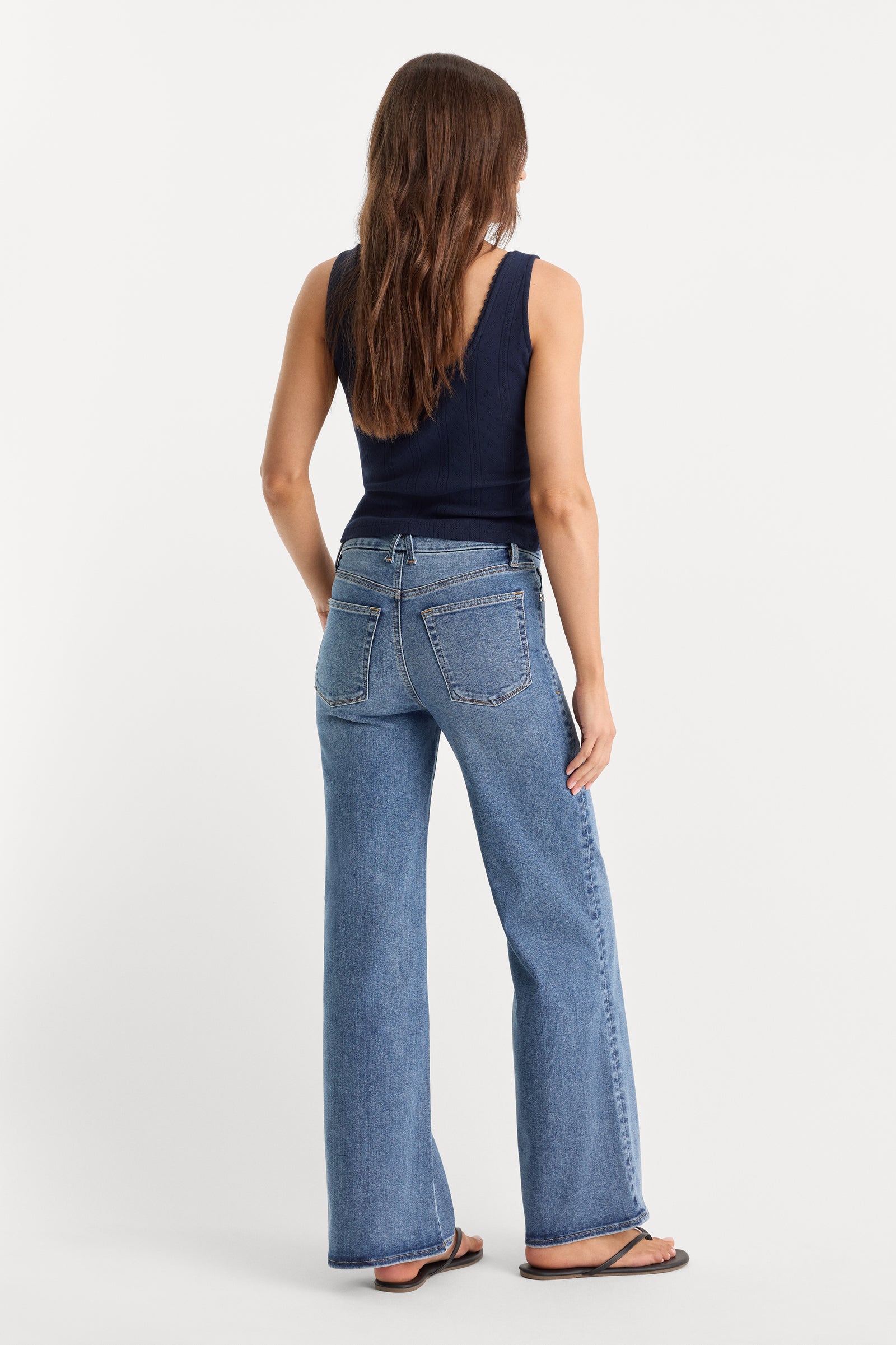 ALWAYS FITS SLIM PETITE PALAZZO JEANS | TAWNY