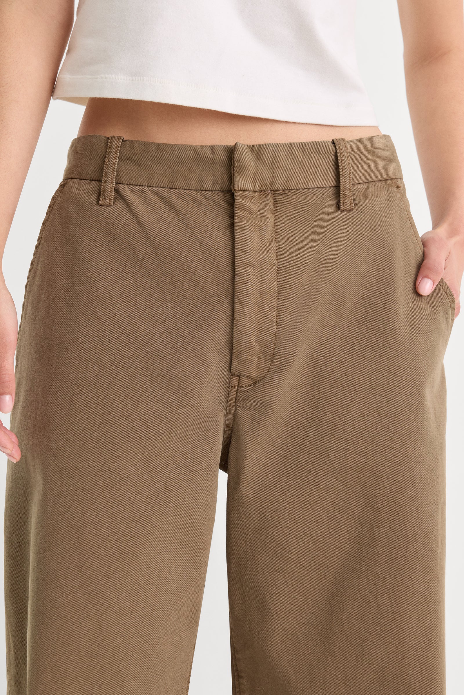 LOW SLUNG BAGGY TROUSER | TEA BARK