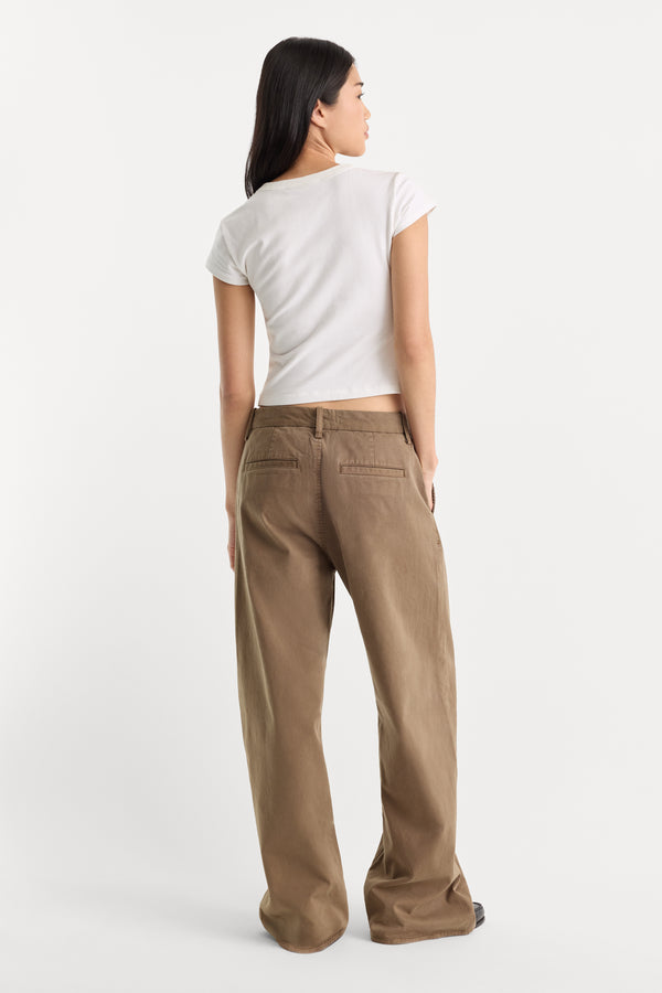 LOW SLUNG BAGGY TROUSER | TEA BARK