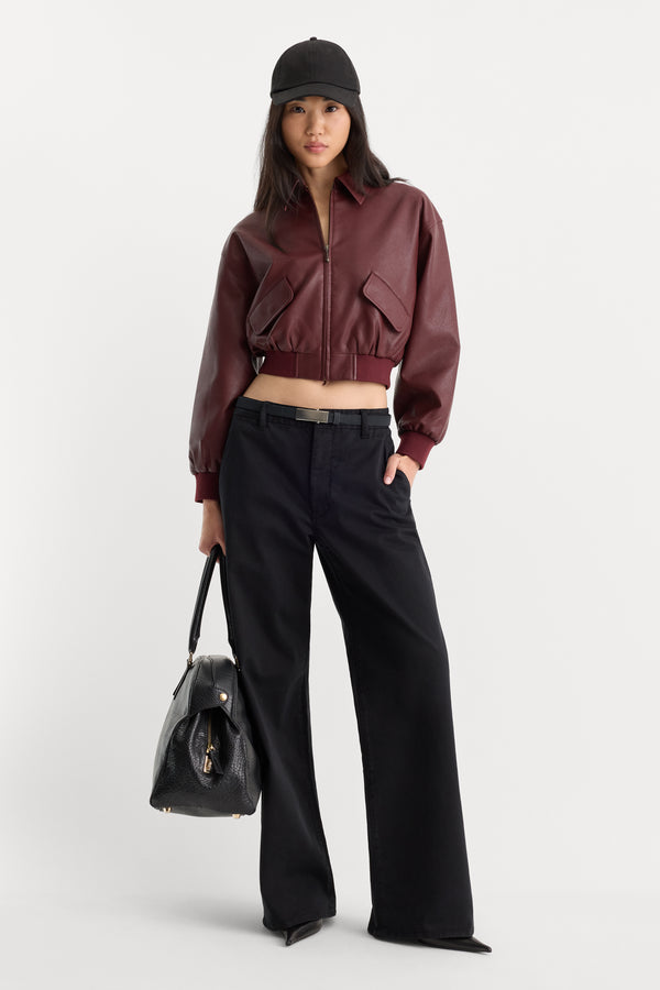 LOW SLUNG BAGGY TROUSER | BLACK-1 | GOOD AMERICAN | MODEL