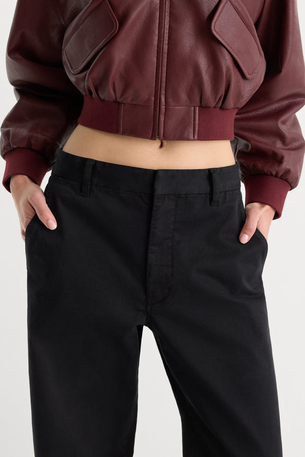 LOW SLUNG BAGGY TROUSER | BLACK-4 | GOOD AMERICAN | MODEL
