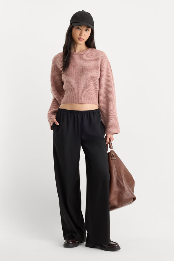 THE CHUNKY KNIT SWEATER | DUSTY BLUSH