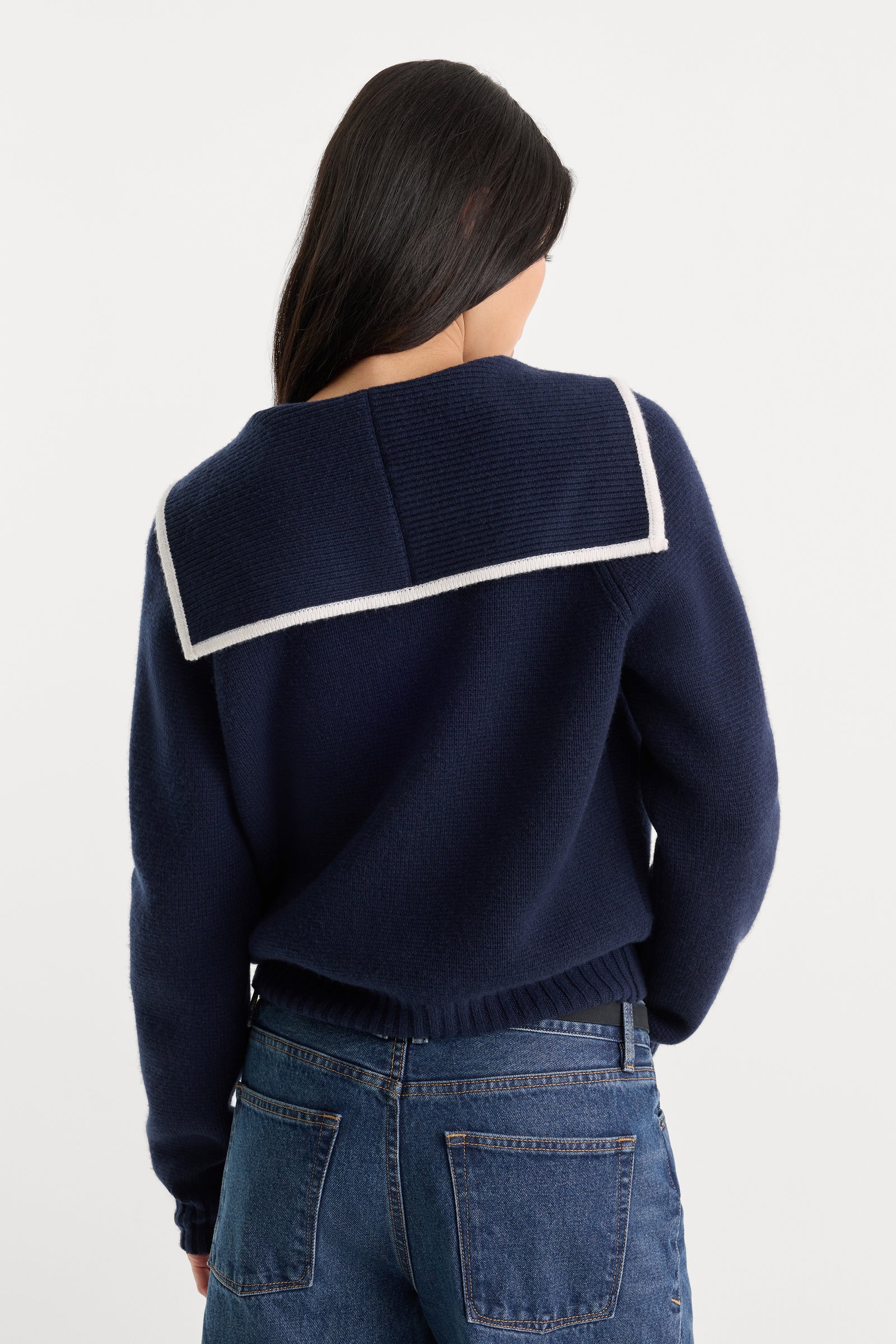 THE KNIT SAILOR ZIP UP | NEW NAVY002