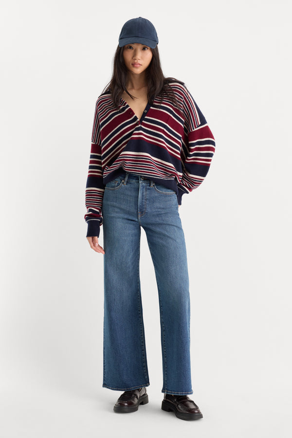 THE OVERSIZED RUGBY SWEATER | MULTI STRIPE