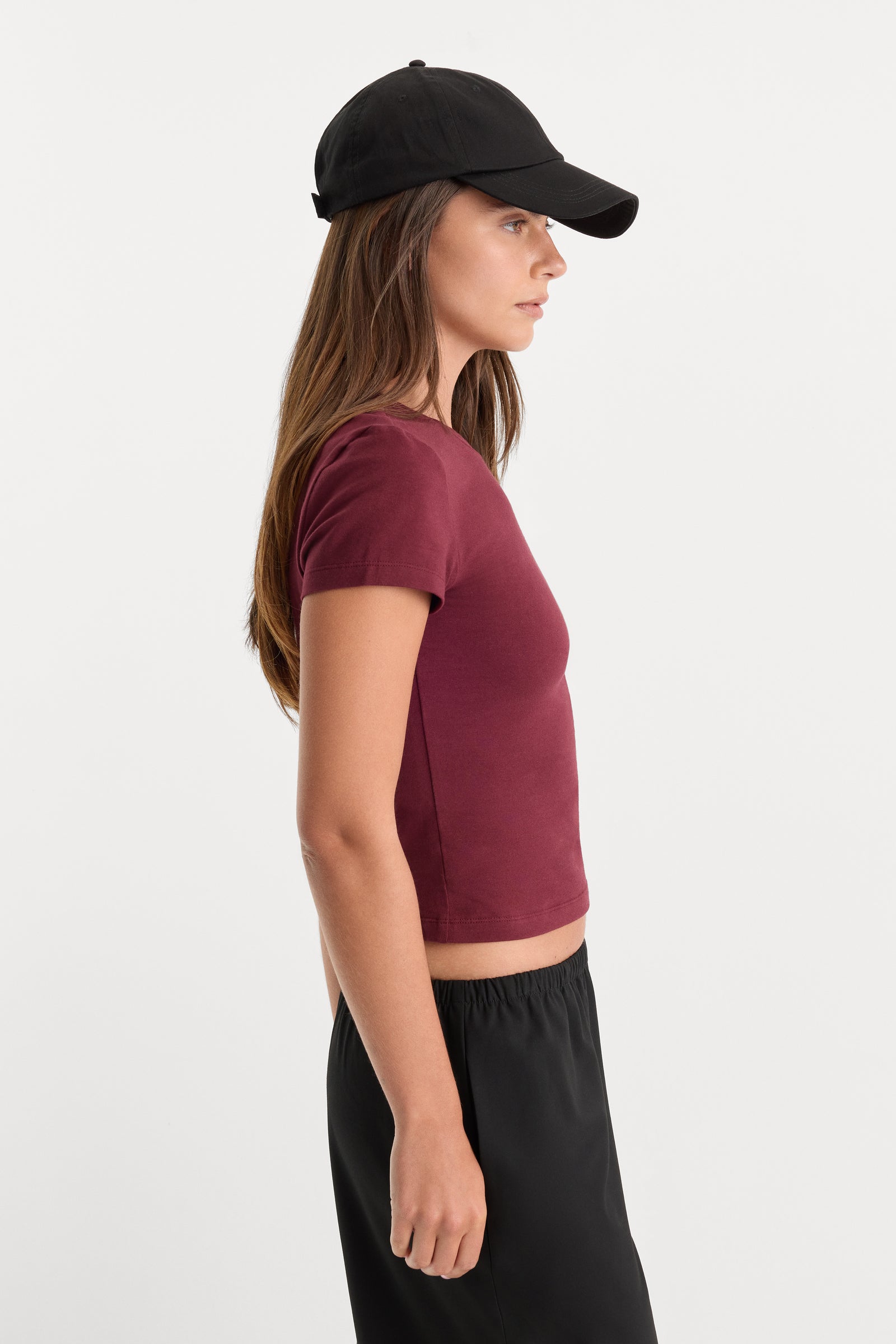 THE BABY TEE | BERRY NOIR