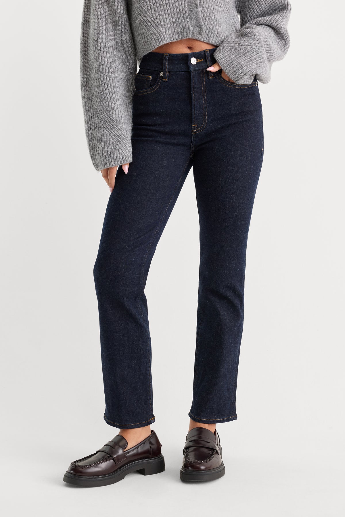 ALWAYS FITS GOOD LEGS STRAIGHT JEANS LONG | DENETHICBLUE04-1 | GOOD AMERICAN | MODEL