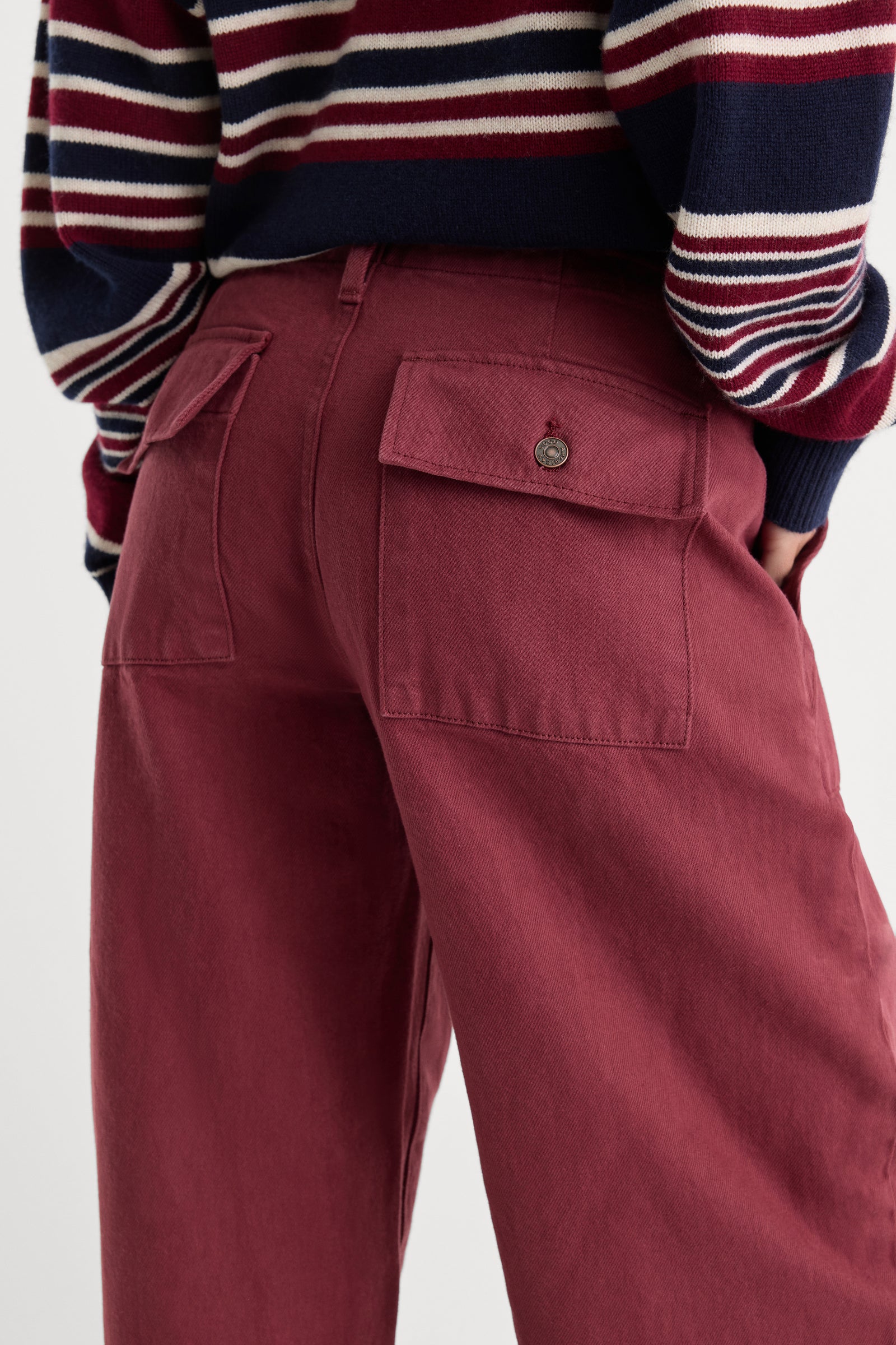 VINTAGE BARREL ANKLE JEANS | BERRY NOIR